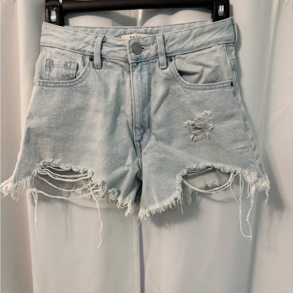 PacSun Light Blue Distressed Jean Shorts